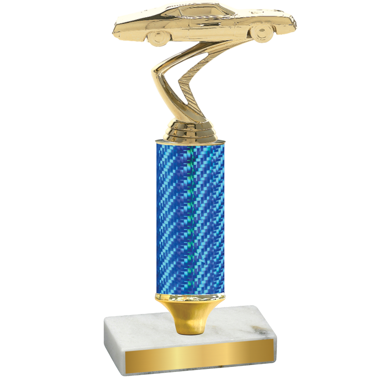 Value Blue Carbon Fiber Cars Trophy