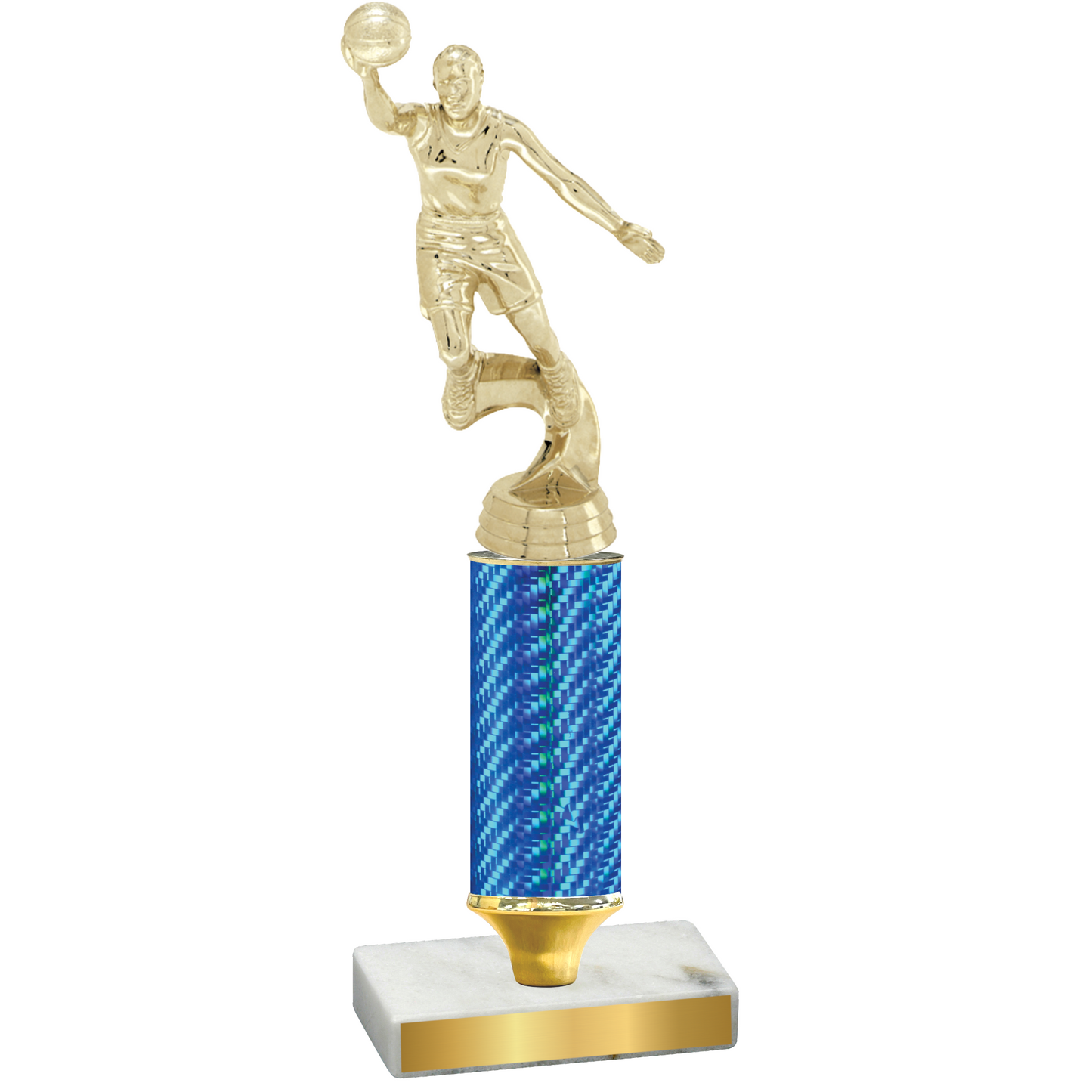 Value Blue Carbon Fiber Basketball Trophy