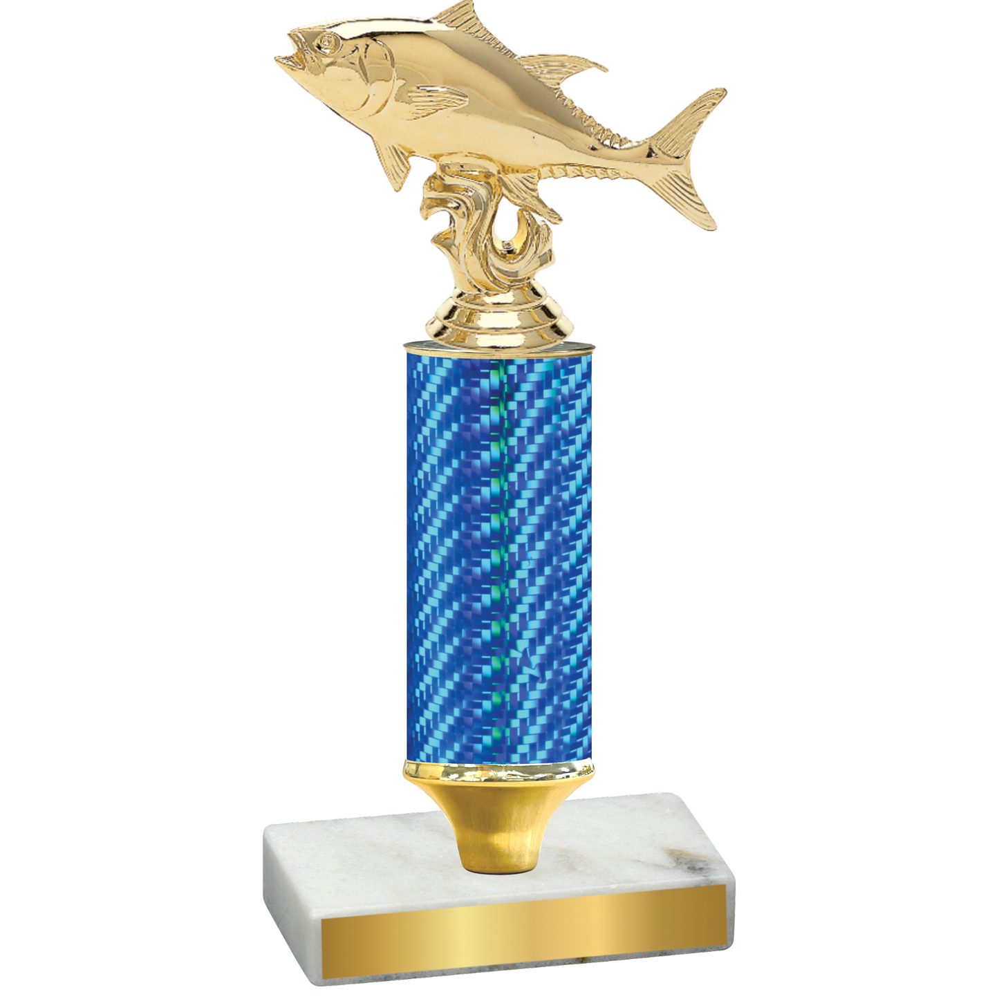 Value Blue Carbon Fiber Fishing Trophy