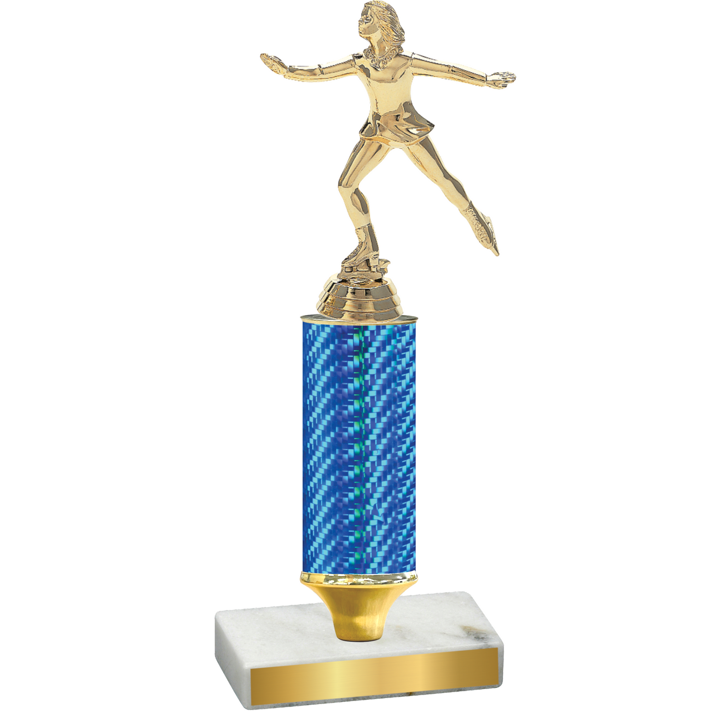 Value Blue Carbon Fiber Skater Trophy