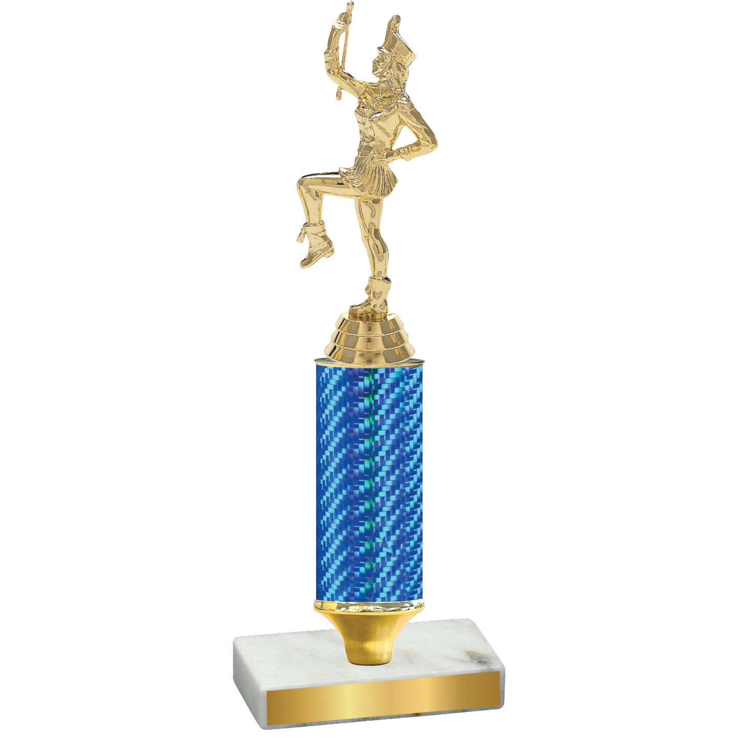 Value Blue Carbon Fiber Majorette Trophy