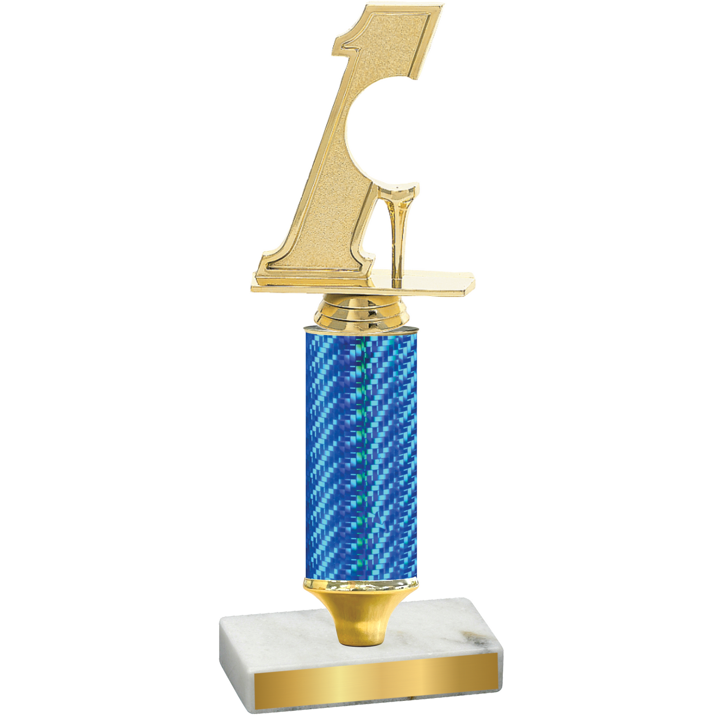 Value Blue Carbon Fiber Golf Trophy