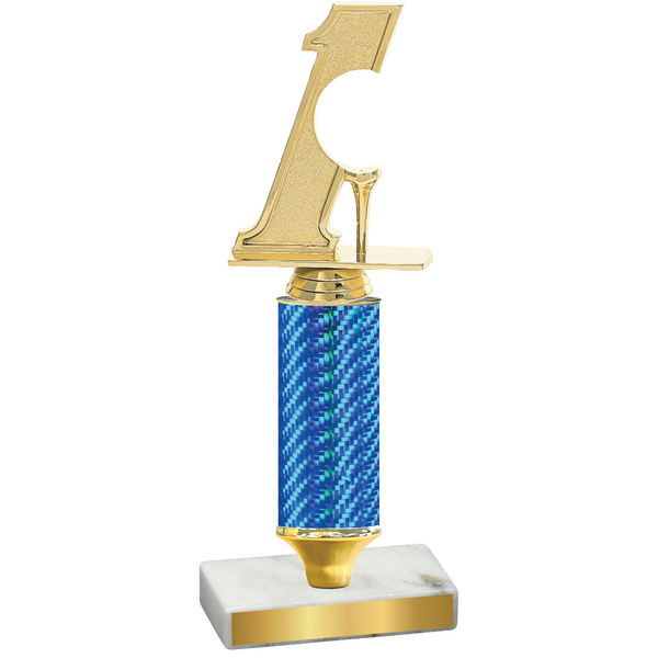 Value Blue Carbon Fiber Golf Trophy