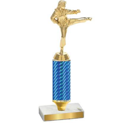 Value Blue Carbon Fiber Karate Trophy