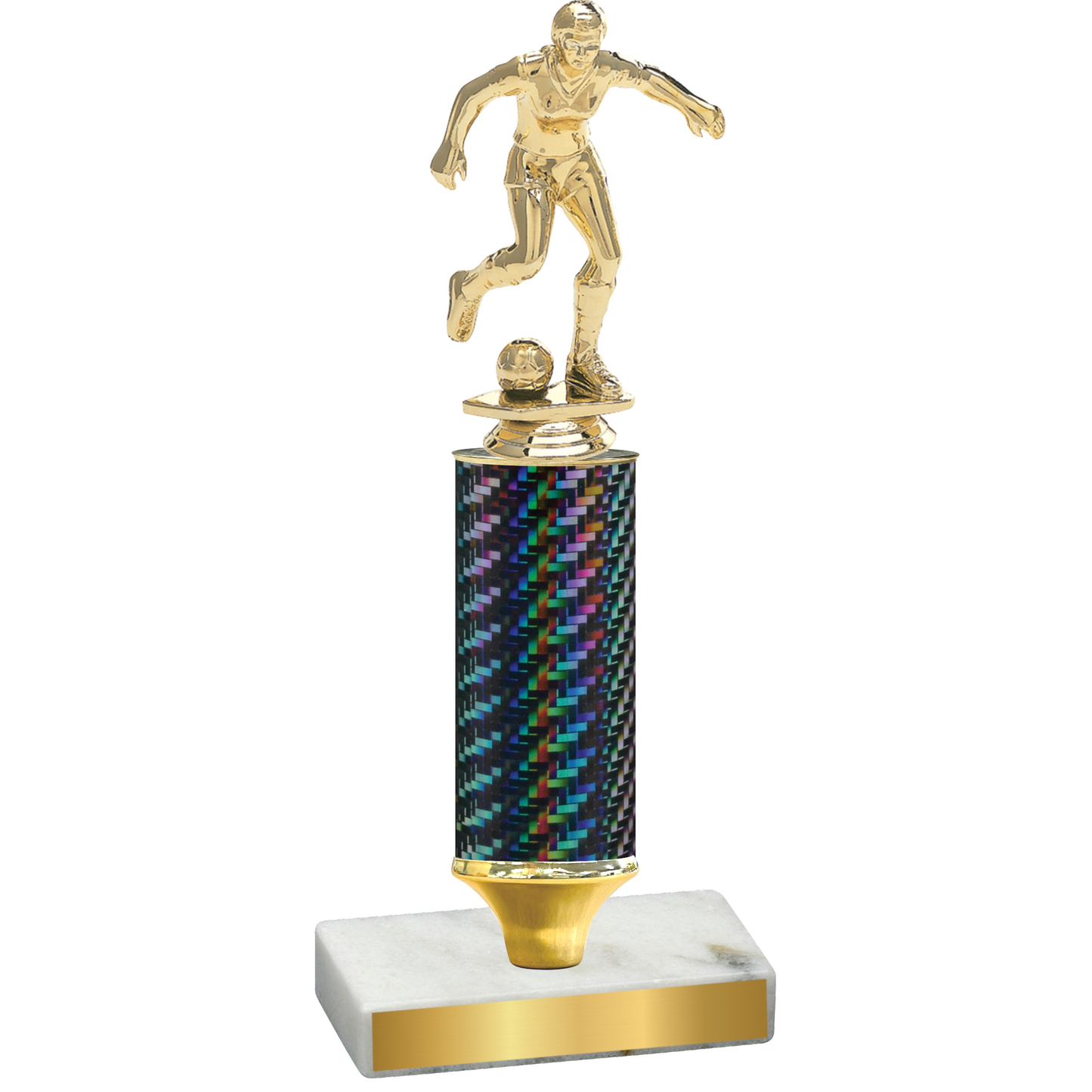 Value Black Carbon Fiber Soccer Trophy