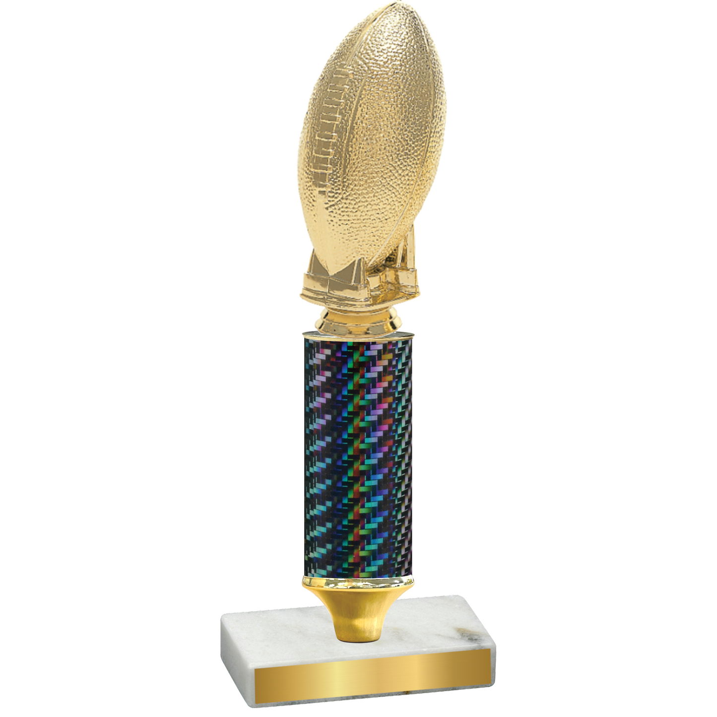 Value Black Carbon Fiber Football Trophy