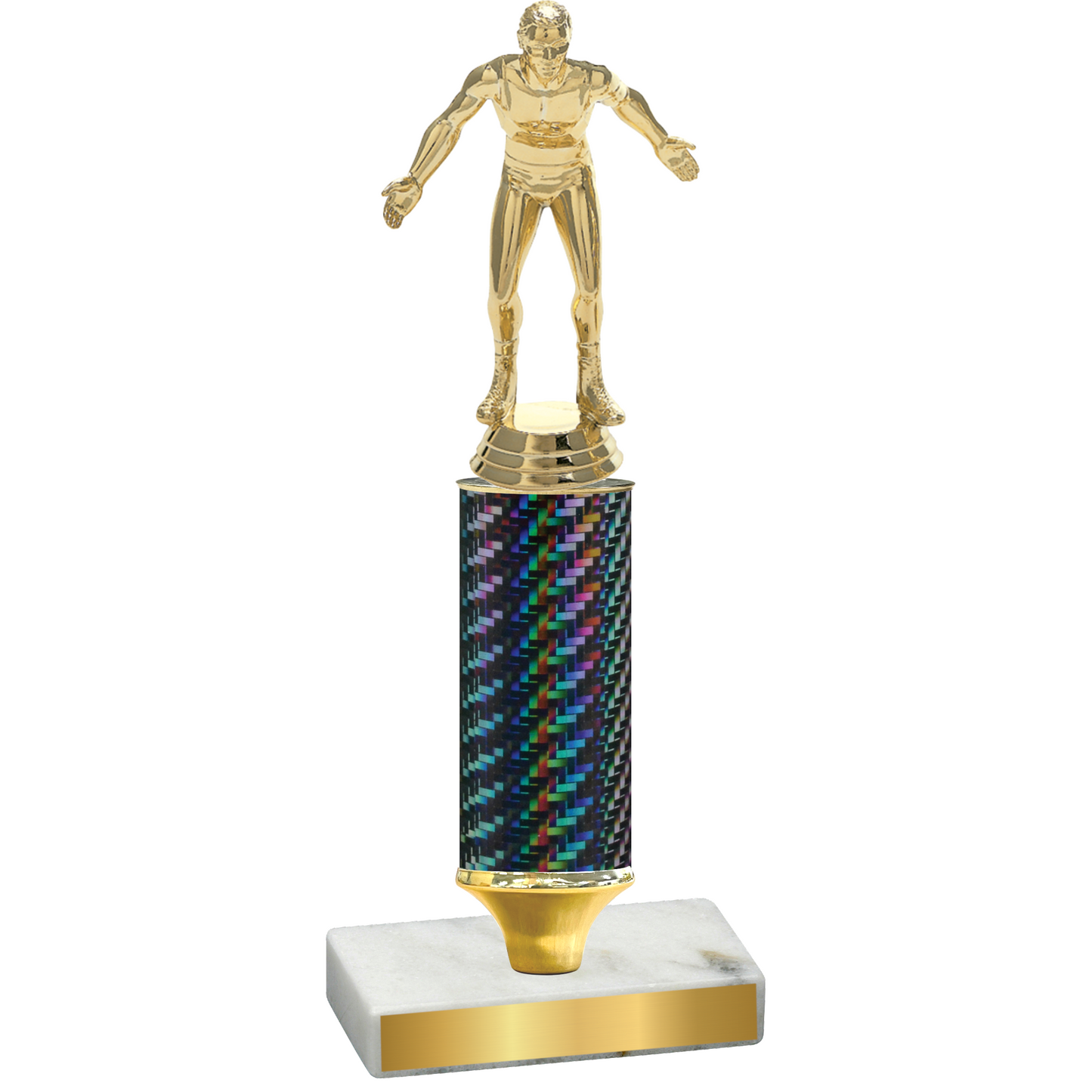 Value Black Carbon Fiber Wrestling Trophy