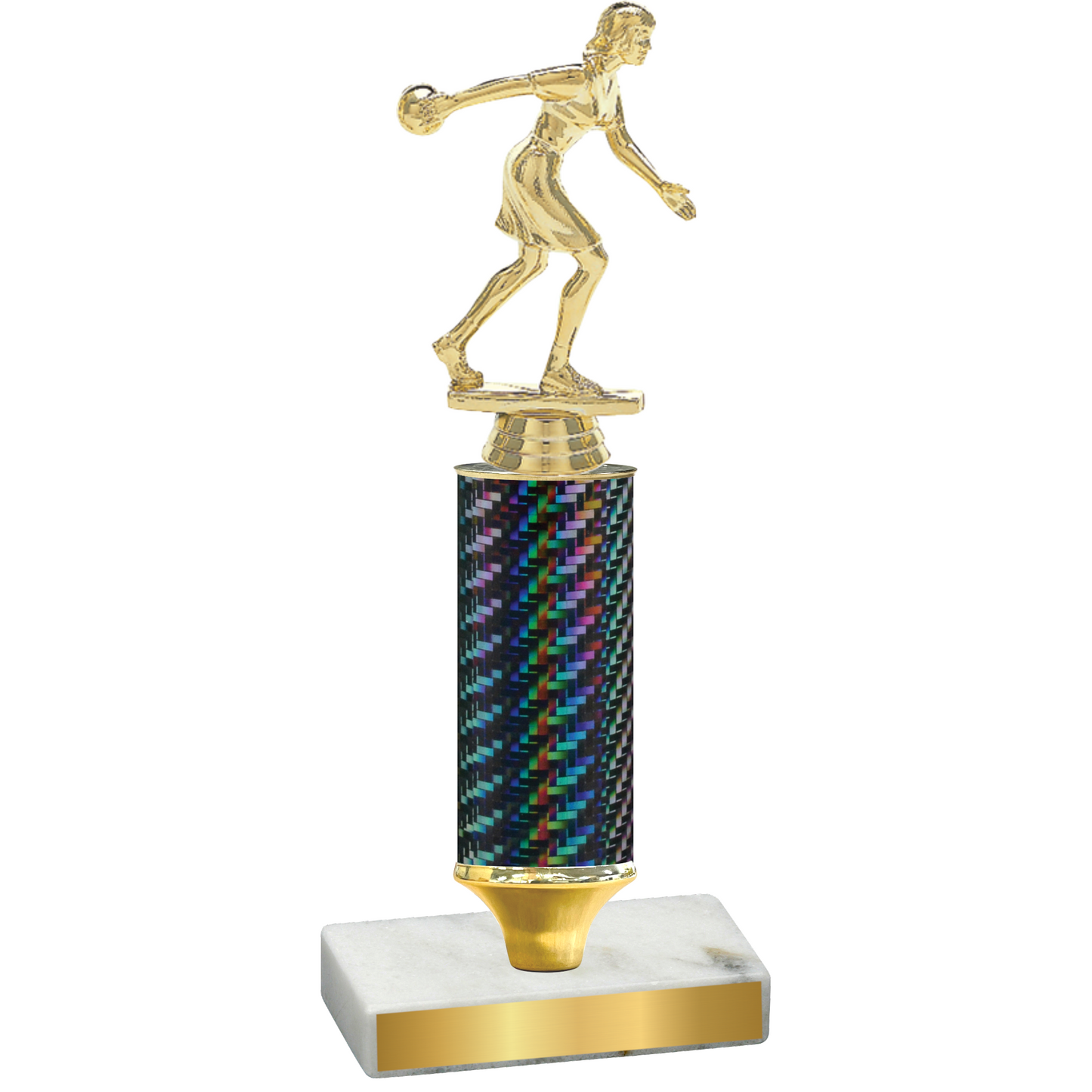 Value Black Carbon Fiber Bowling Trophy