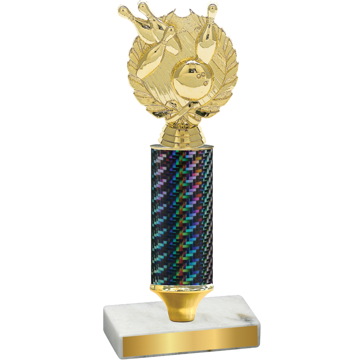 Value Black Carbon Fiber Bowling Trophy