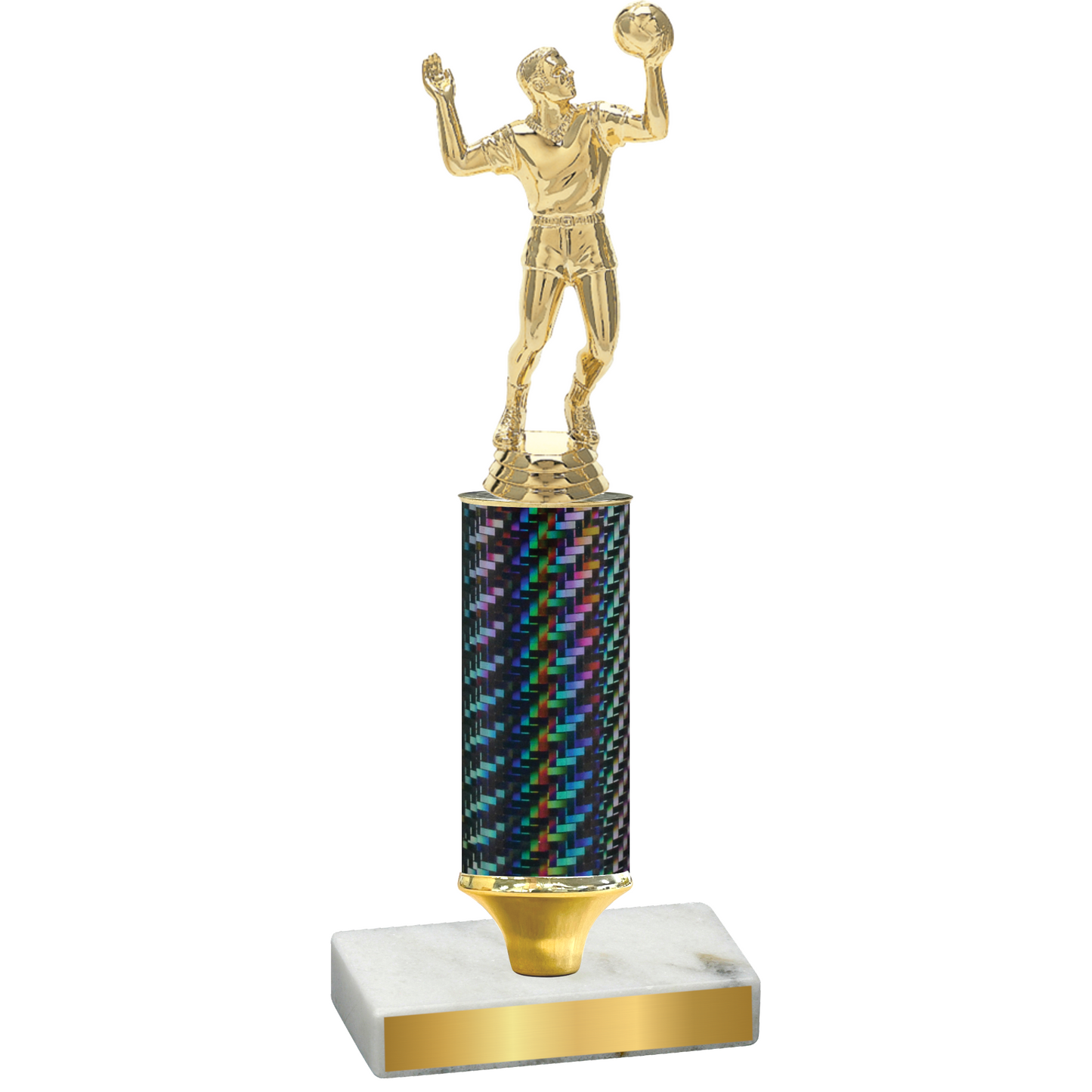 Value Black Carbon Fiber Volleyball Trophy