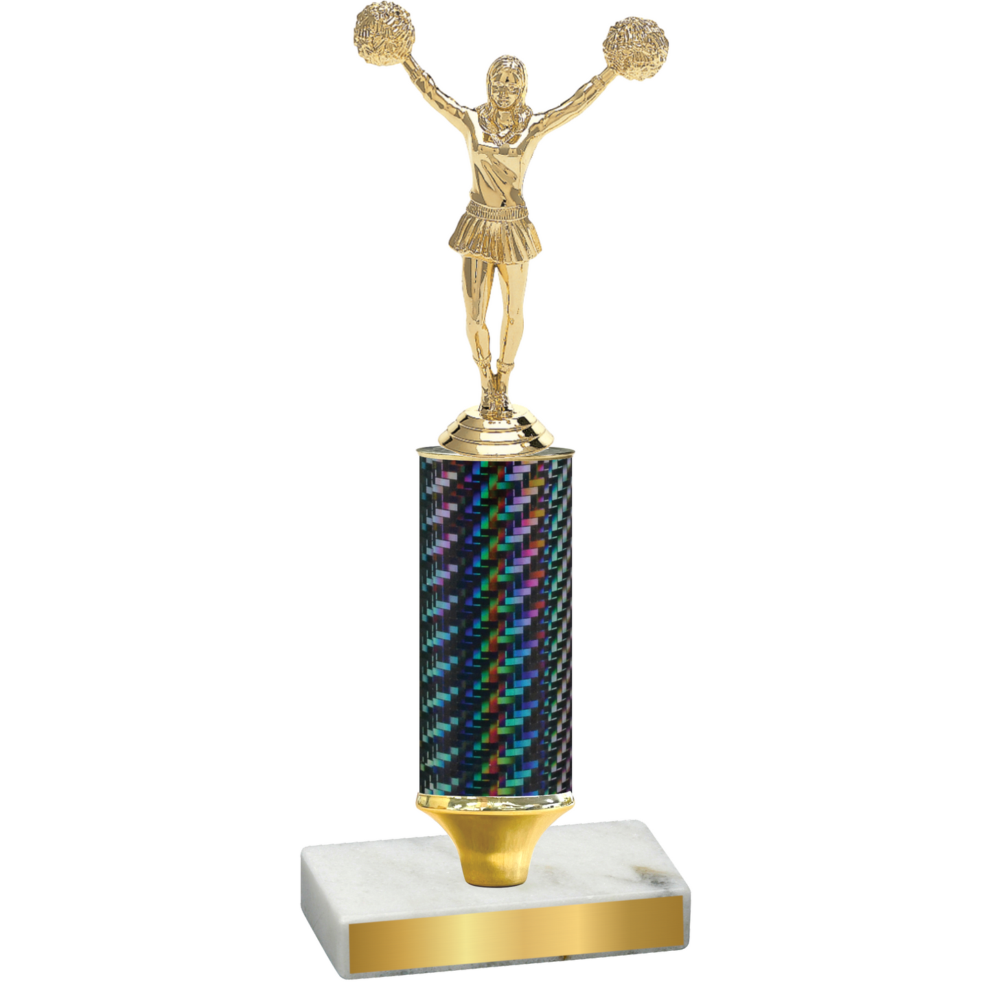 Value Black Carbon Fiber Cheerleading Trophy