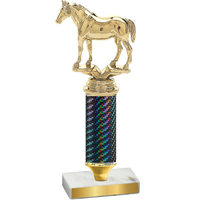 Value Black Carbon Fiber Horses Trophy