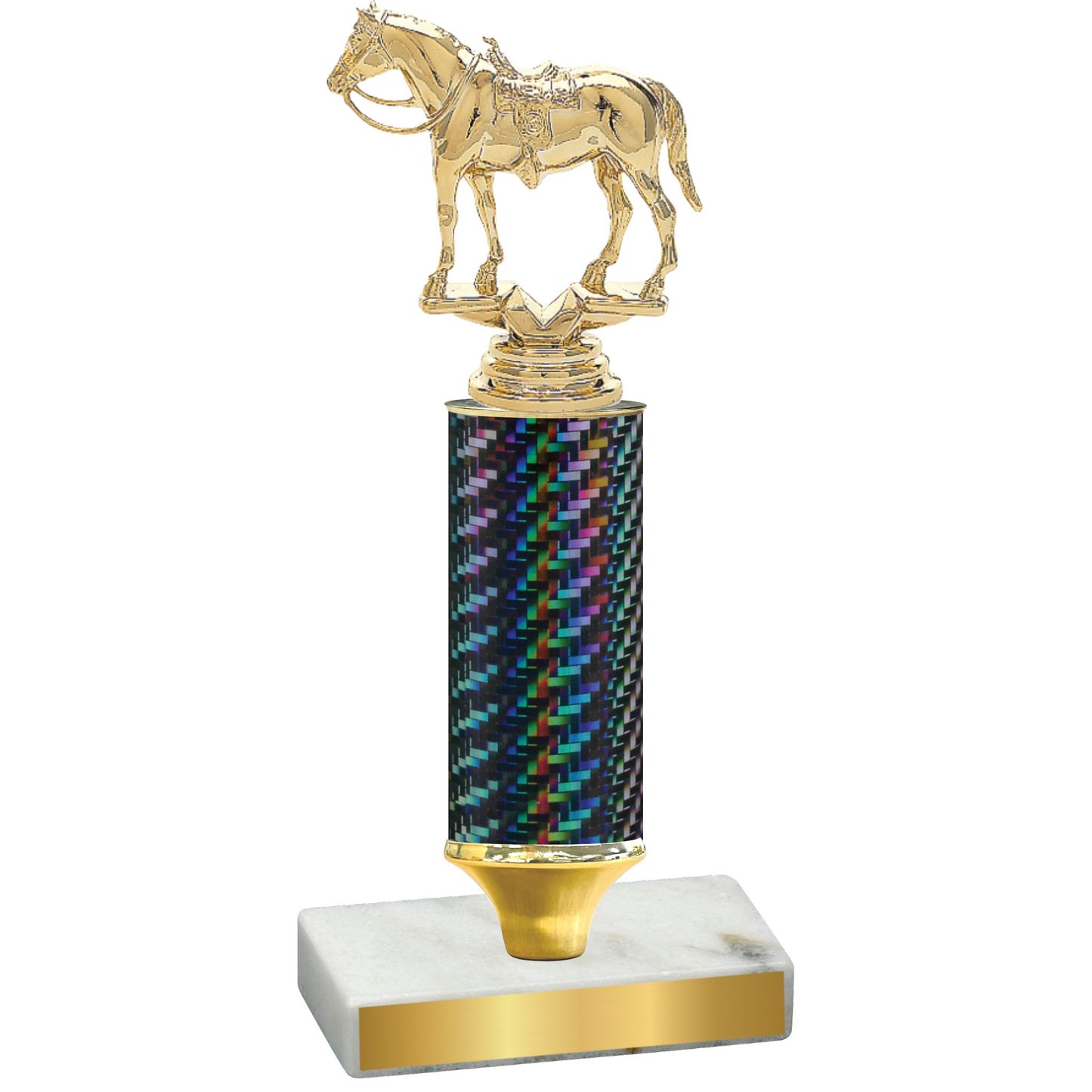 Value Black Carbon Fiber Horses Trophy