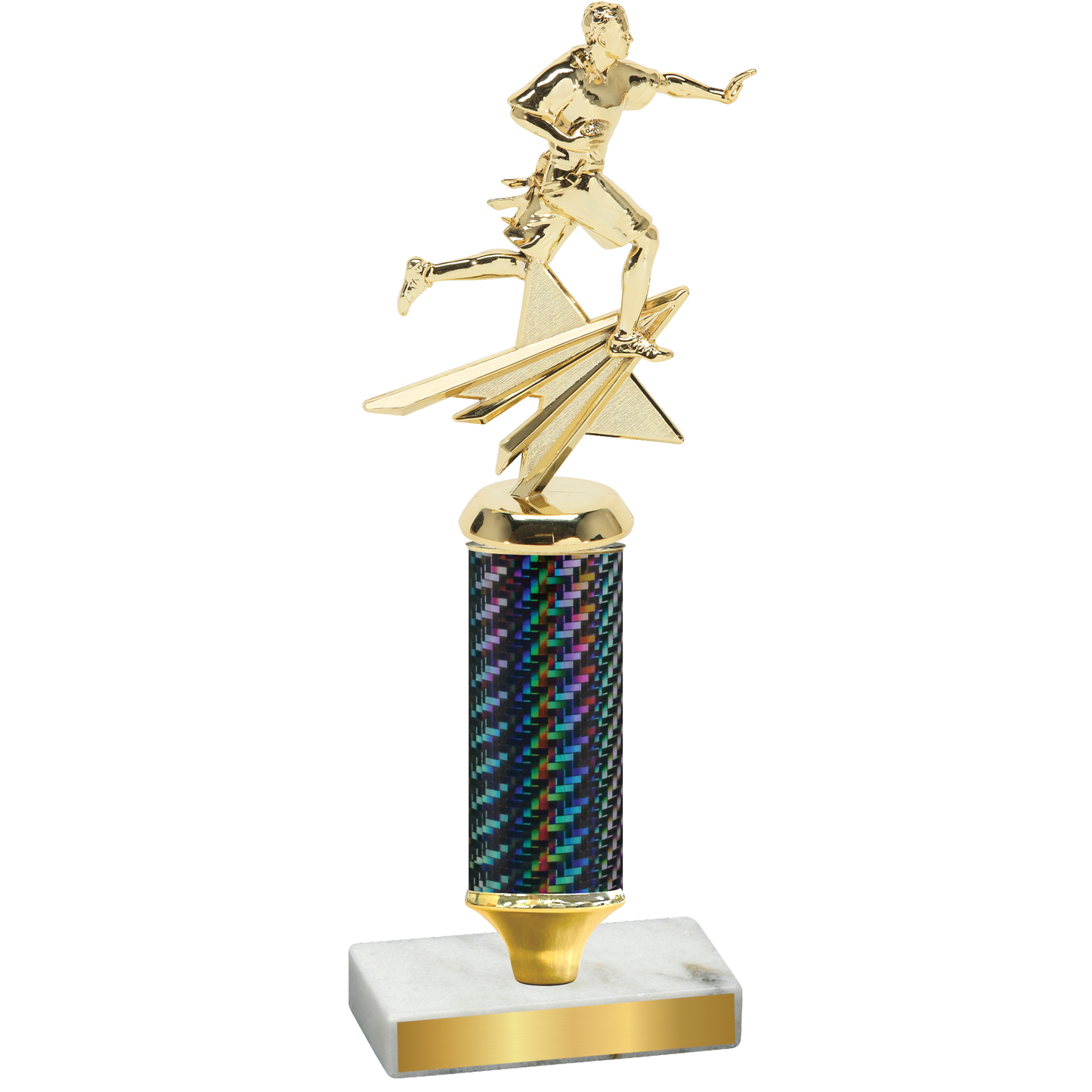 Value Black Carbon Fiber Flag Football Trophy