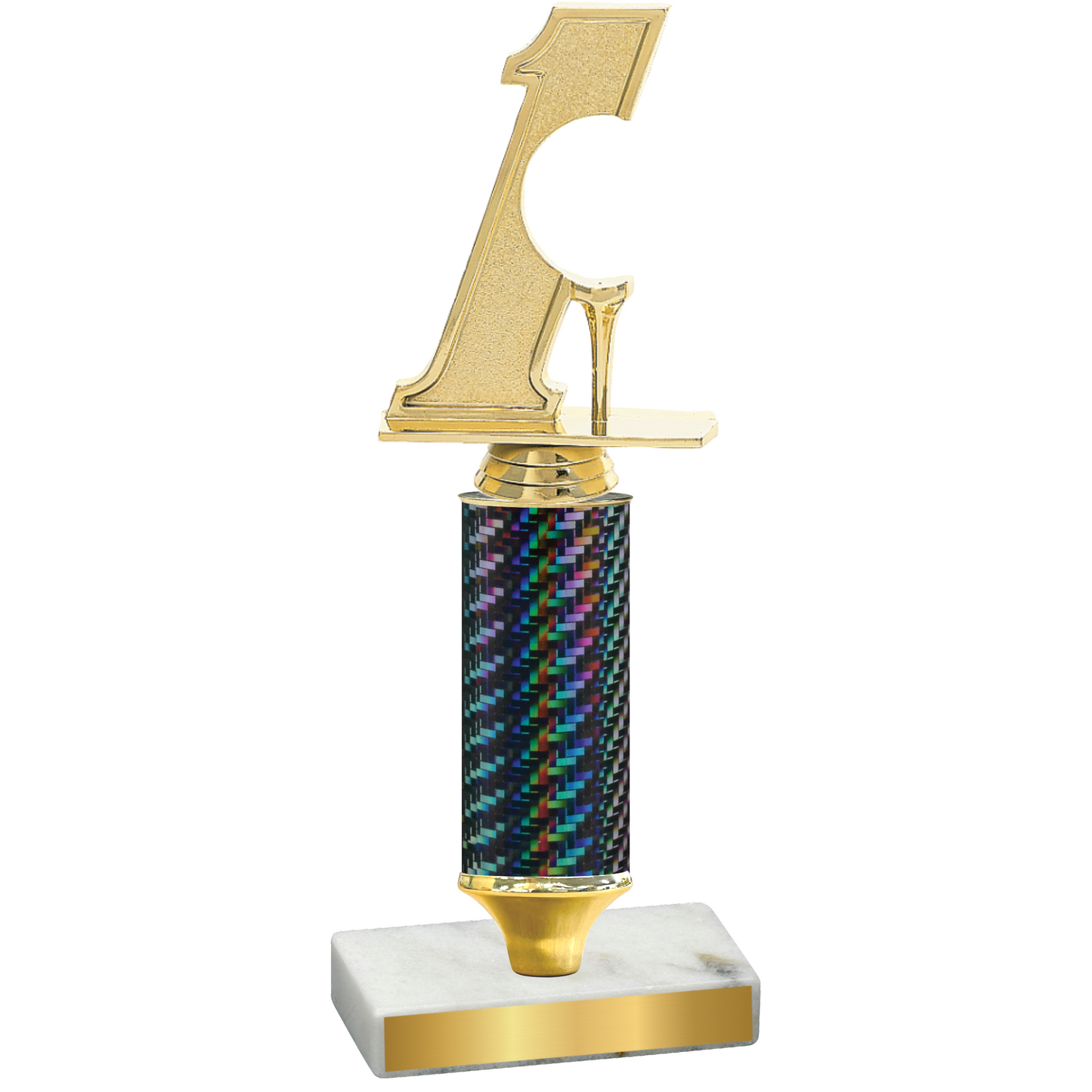 Value Black Carbon Fiber Golf Trophy