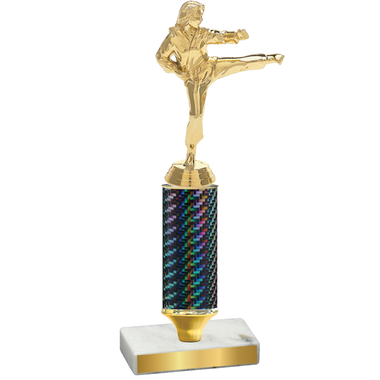 Value Black Carbon Fiber Karate Trophy