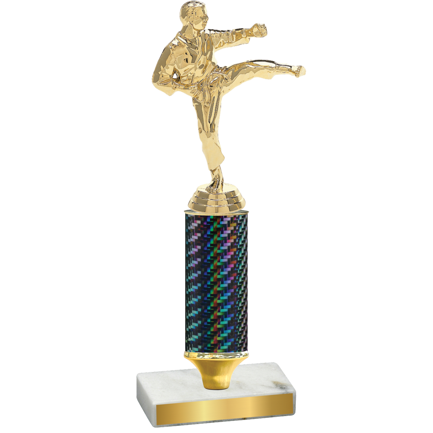 Value Black Carbon Fiber Karate Trophy