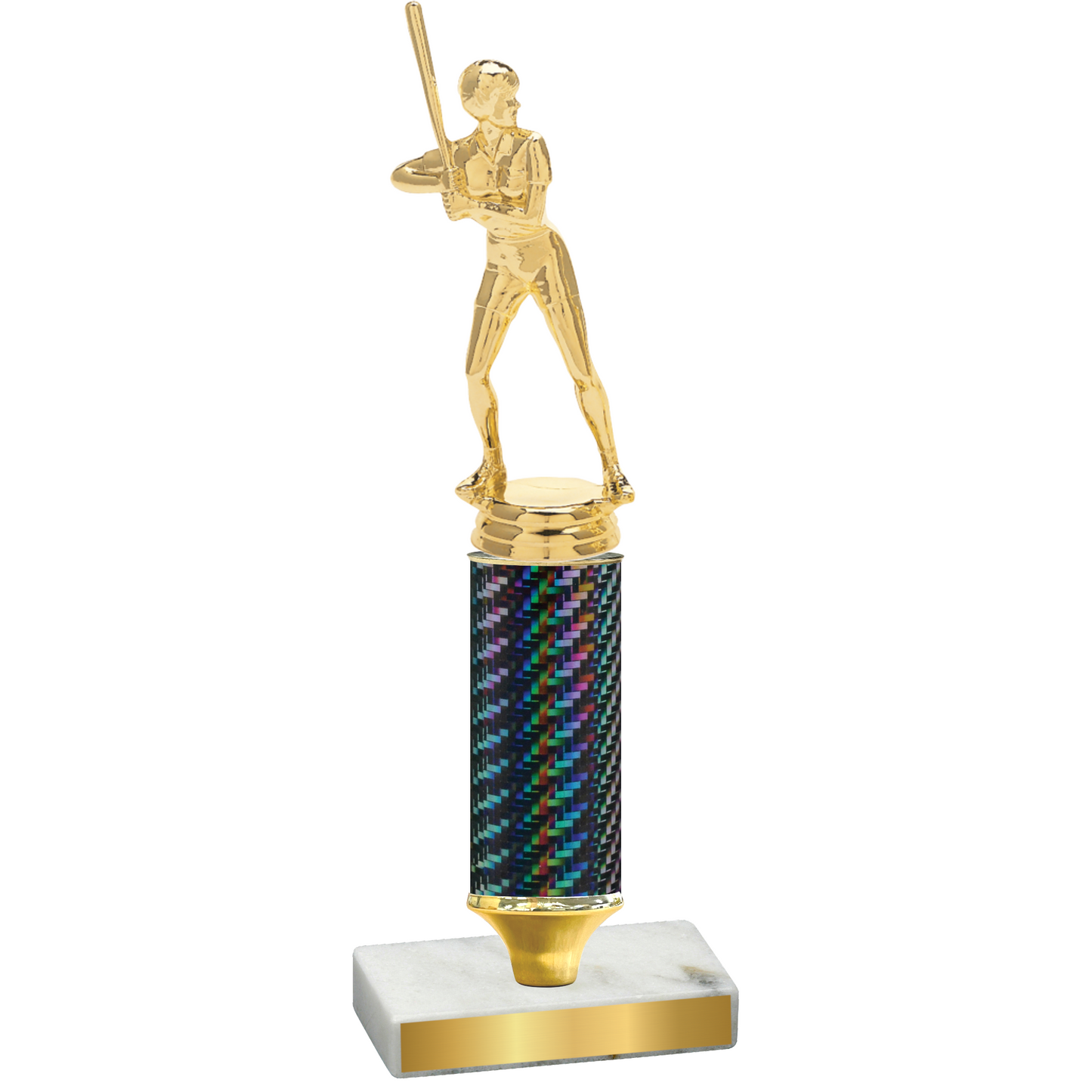 Value Black Carbon Fiber Softball Trophy