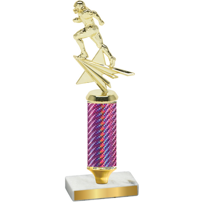 Value Pink Carbon Fiber Football Trophy