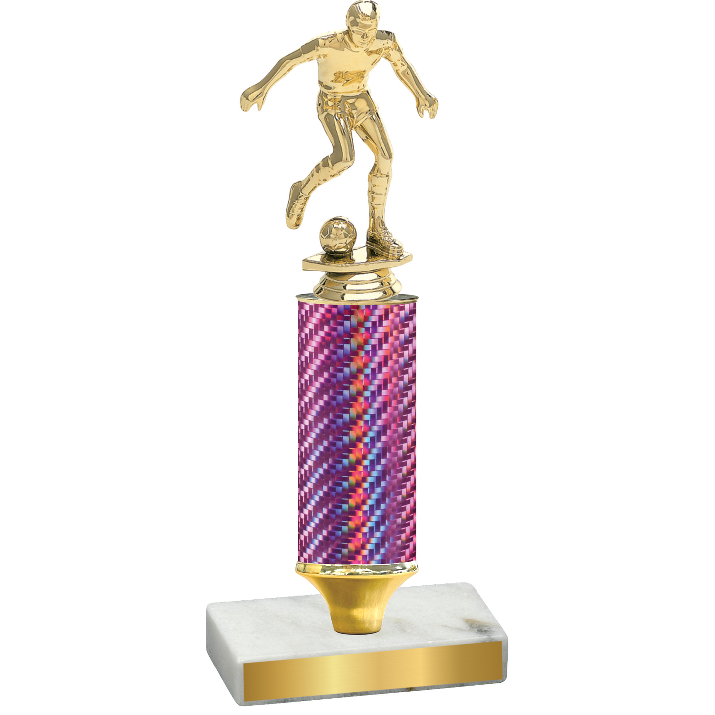 Value Pink Carbon Fiber Soccer Trophy