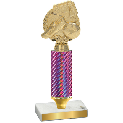 Value Pink Carbon Fiber Soccer Trophy