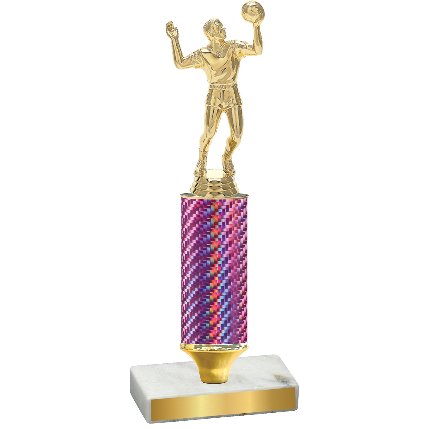 Value Pink Carbon Fiber Volleyball Trophy