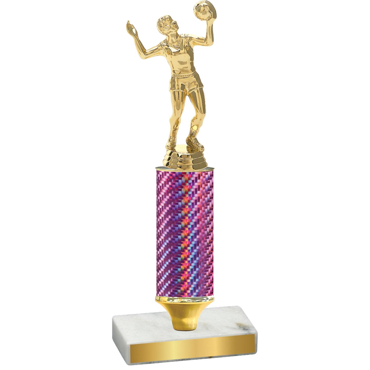 Value Pink Carbon Fiber Volleyball Trophy