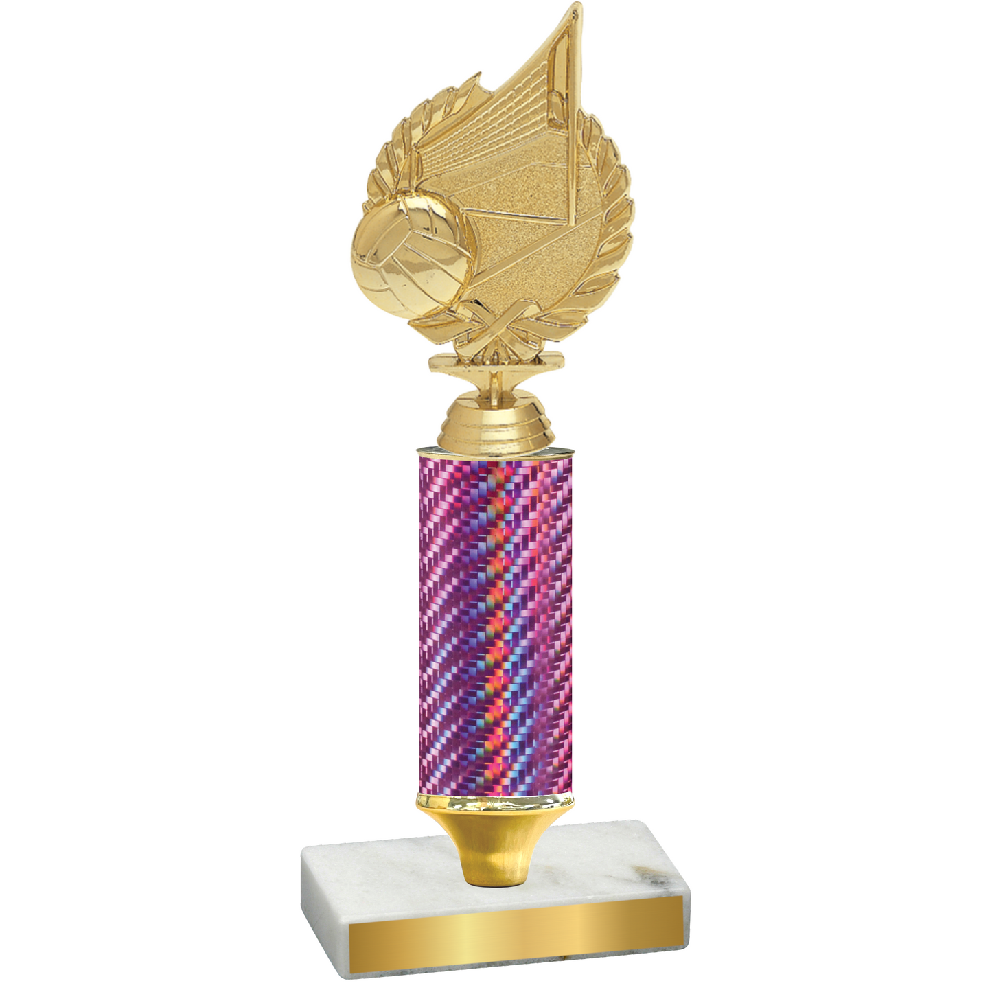 Value Pink Carbon Fiber Volleyball Trophy