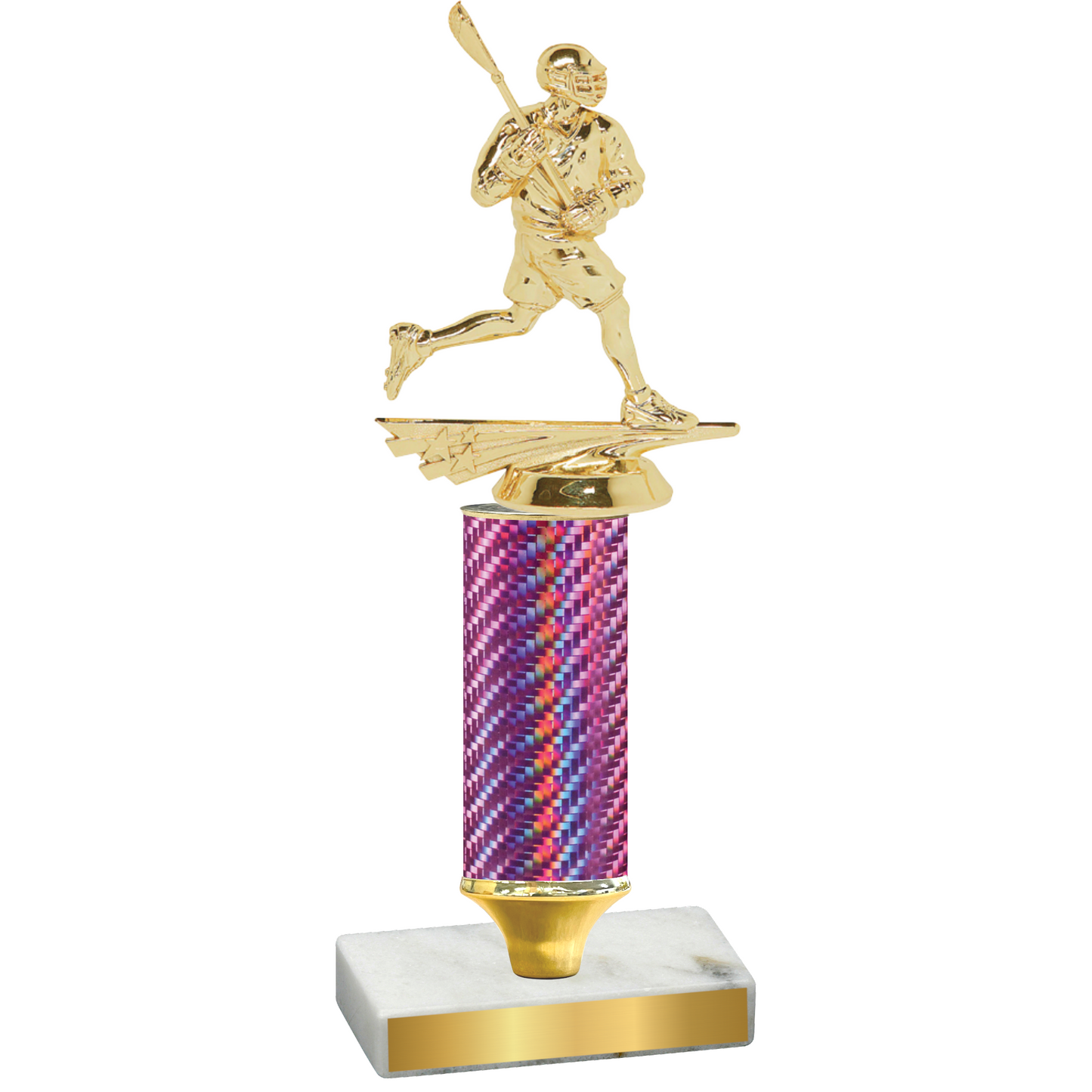 Value Pink Carbon Fiber Lacrosse Trophy