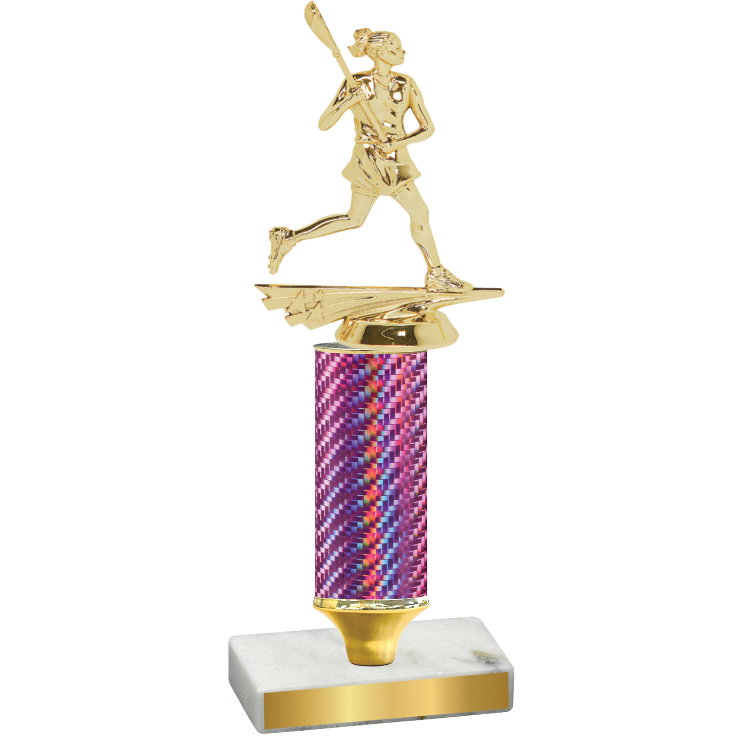 Value Pink Carbon Fiber Lacrosse Trophy