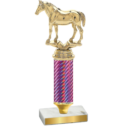 Value Pink Carbon Fiber Horses Trophy