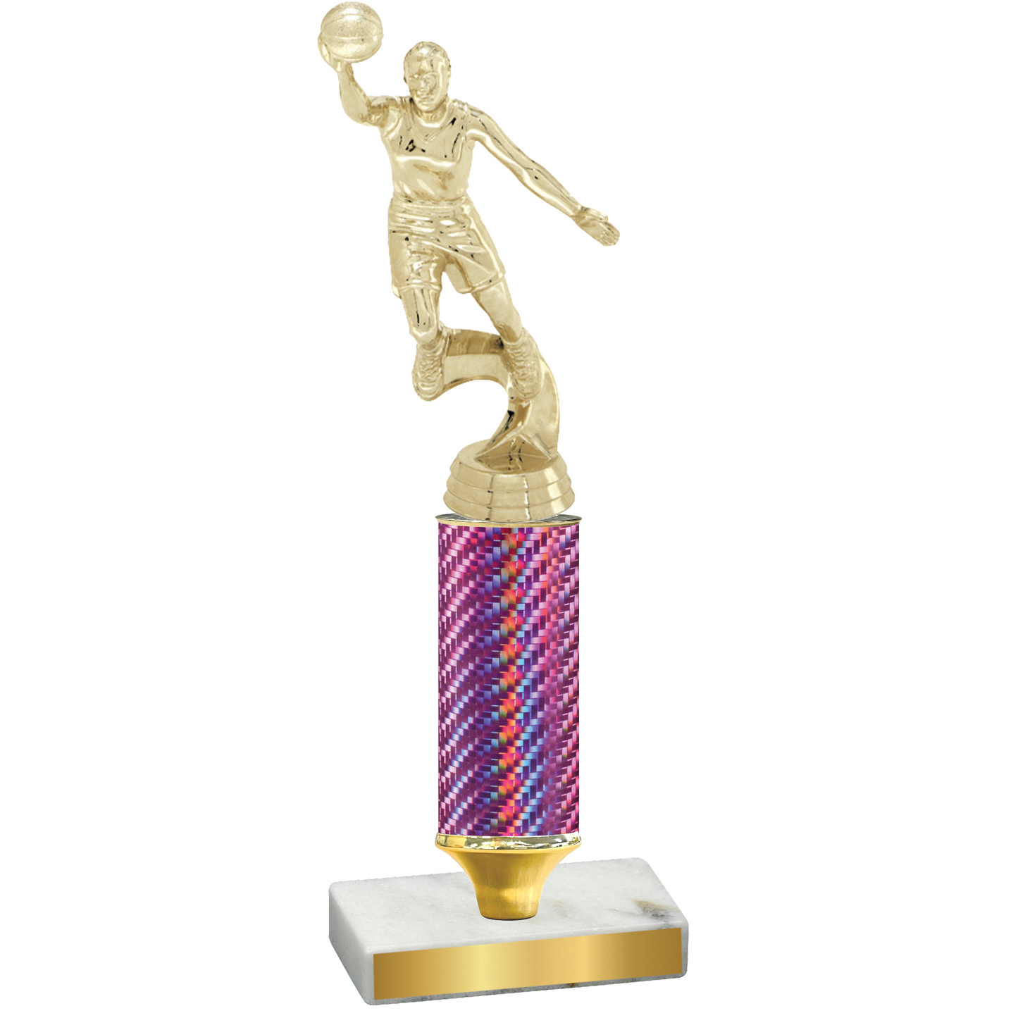 Value Pink Carbon Fiber Basketball Trophy