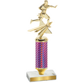 Value Pink Carbon Fiber Flag Football Trophy
