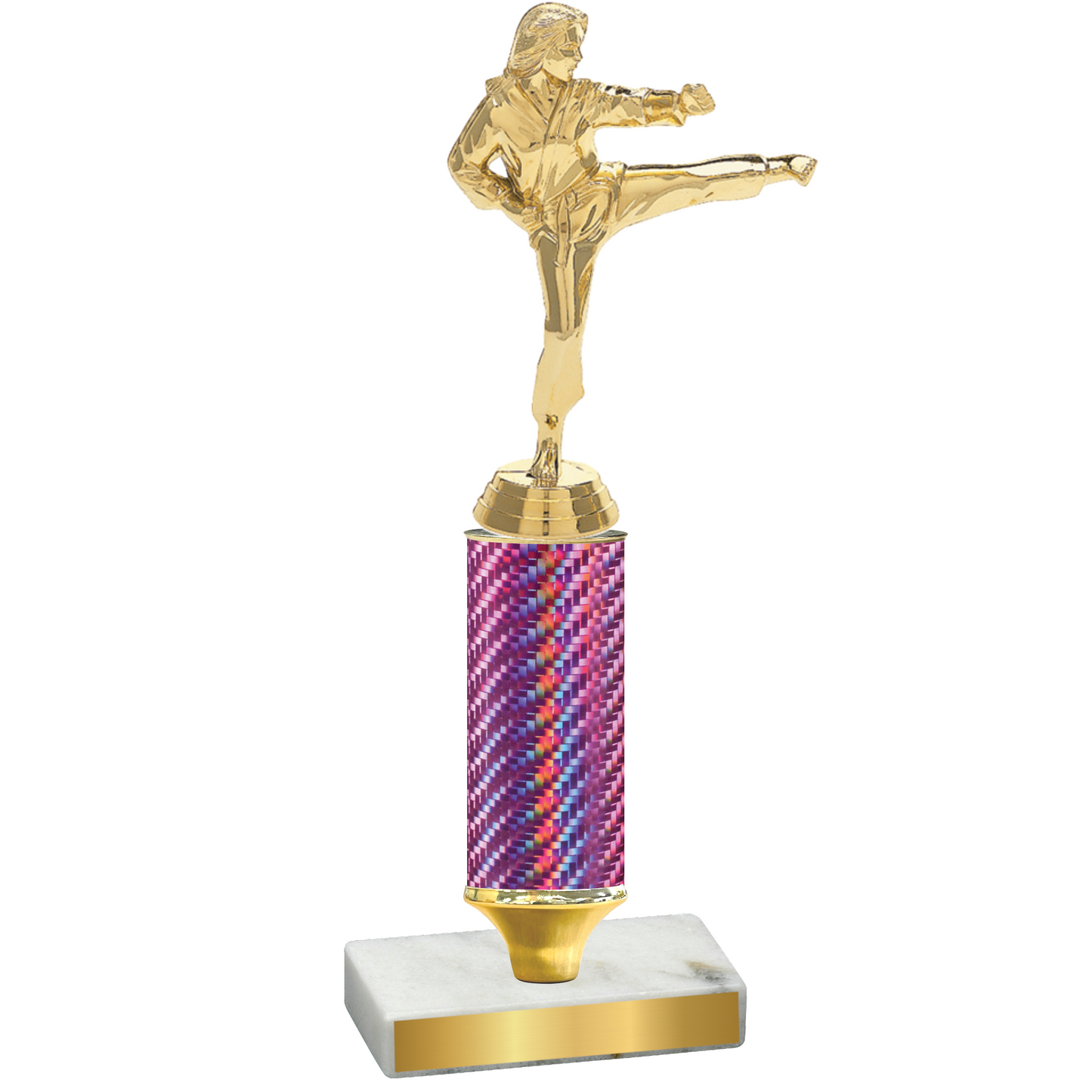 Value Pink Carbon Fiber Karate Trophy