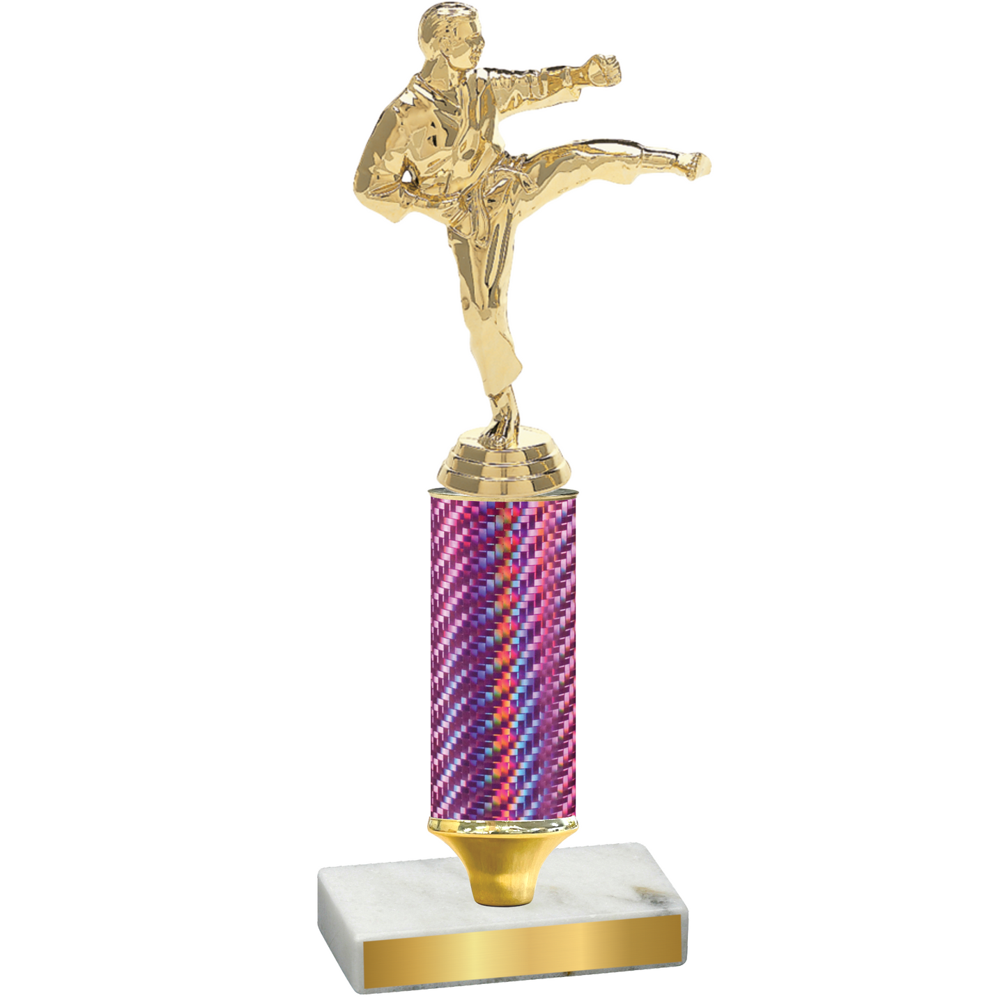 Value Pink Carbon Fiber Karate Trophy