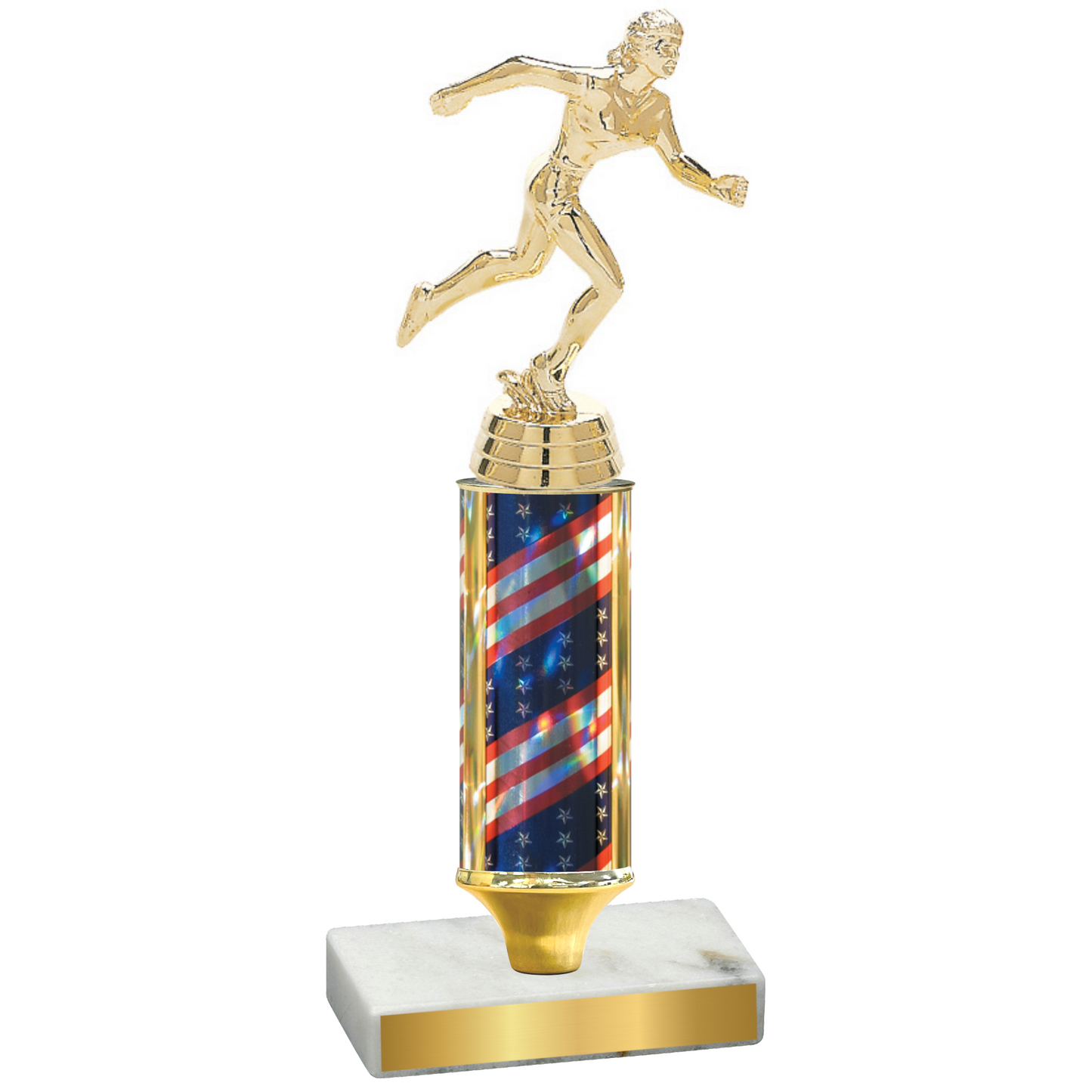 Value Flag USA Running Trophy