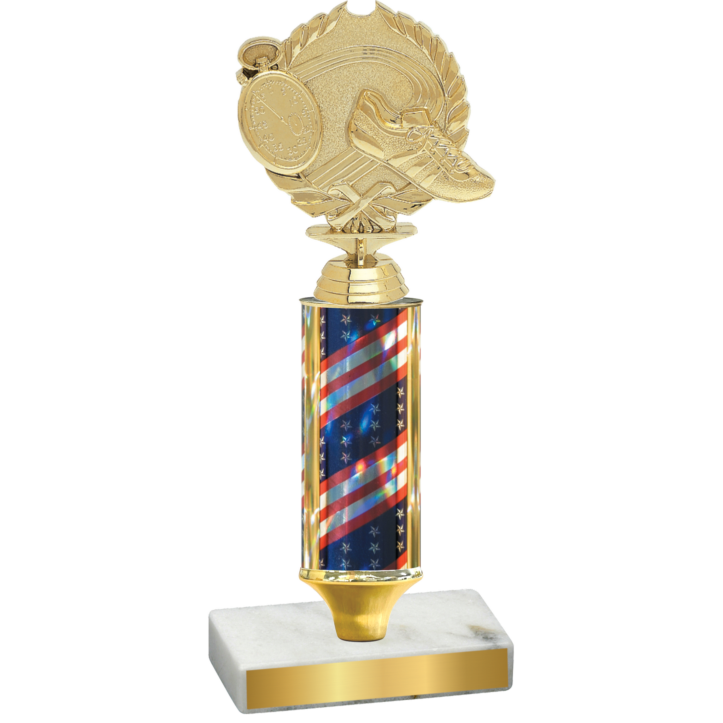 Value Flag USA Running Trophy