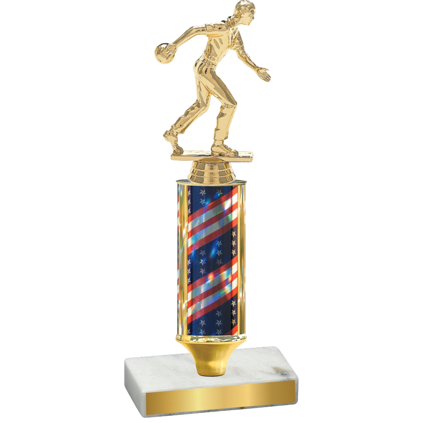 Value Flag USA Bowling Trophy