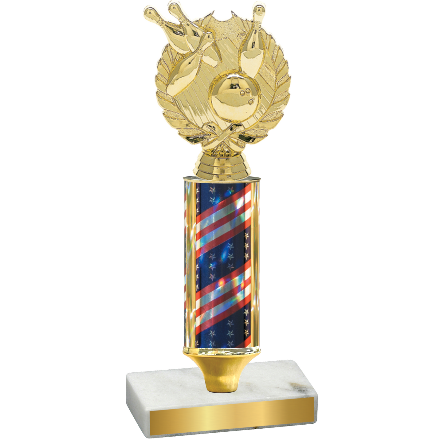 Value Flag USA Bowling Trophy