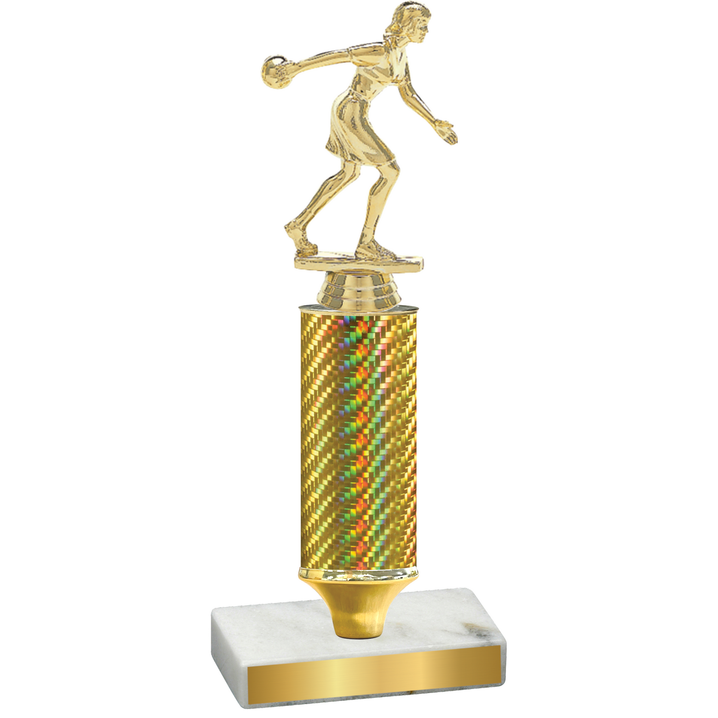 Value Gold Carbon Fiber Bowling Trophy