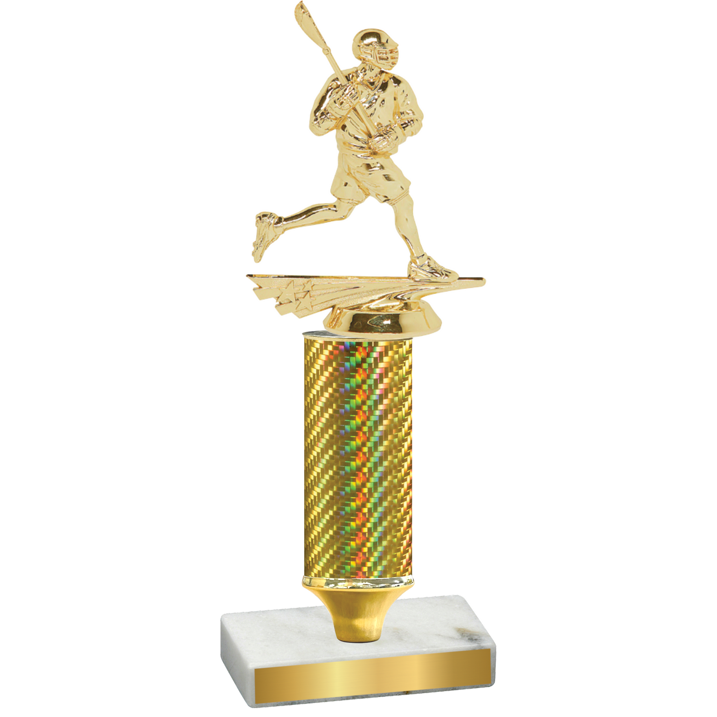 Value Gold Carbon Fiber Lacrosse Trophy