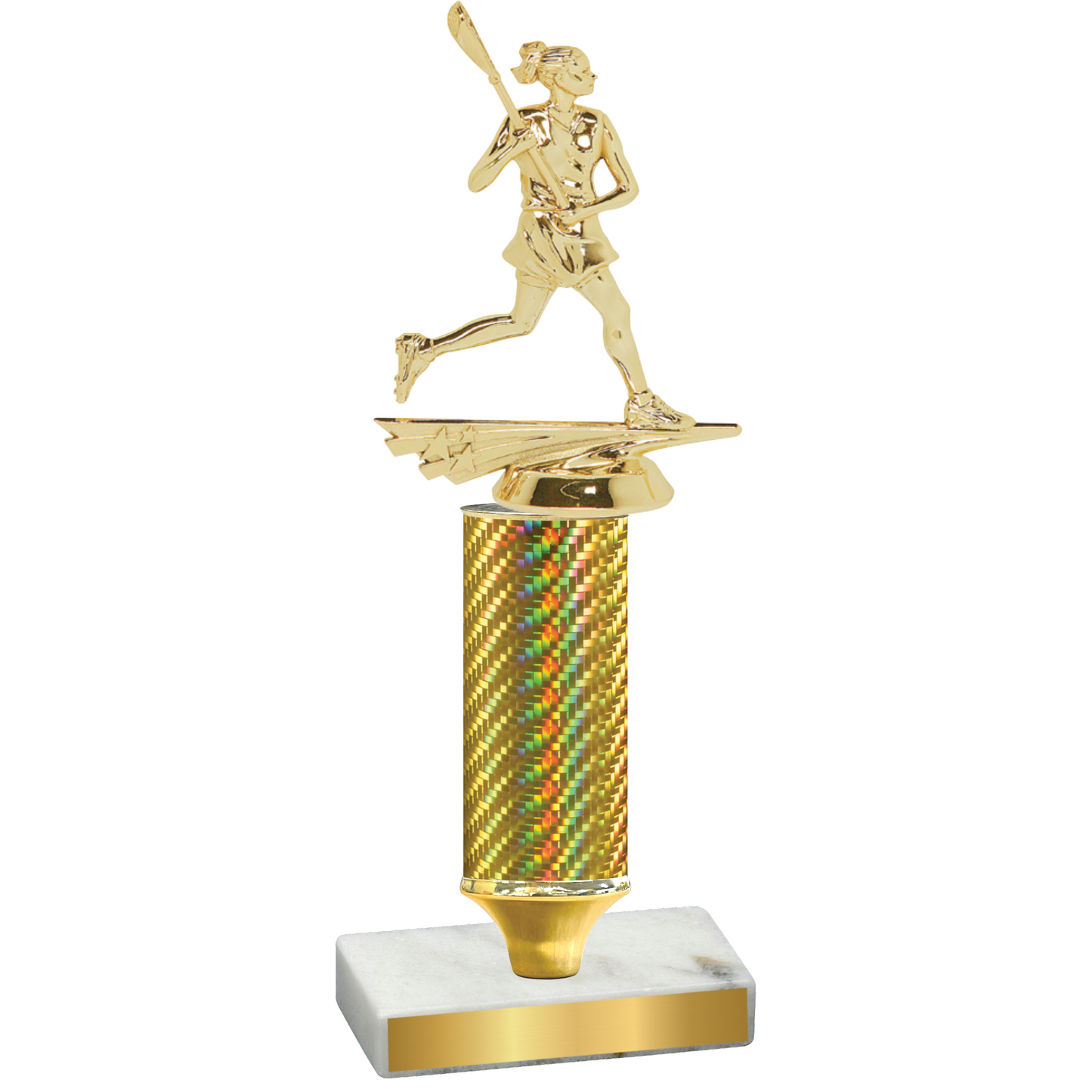 Value Gold Carbon Fiber Lacrosse Trophy