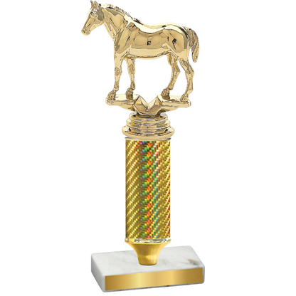 Value Gold Carbon Fiber Horses Trophy