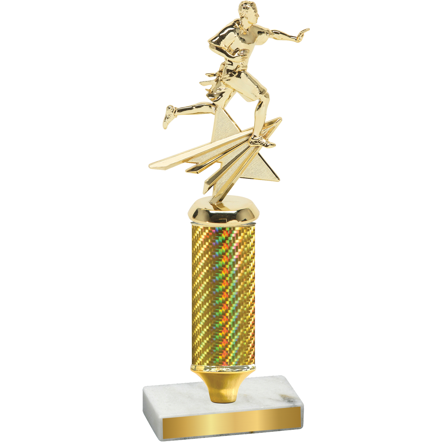 Value Gold Carbon Fiber Flag Football Trophy