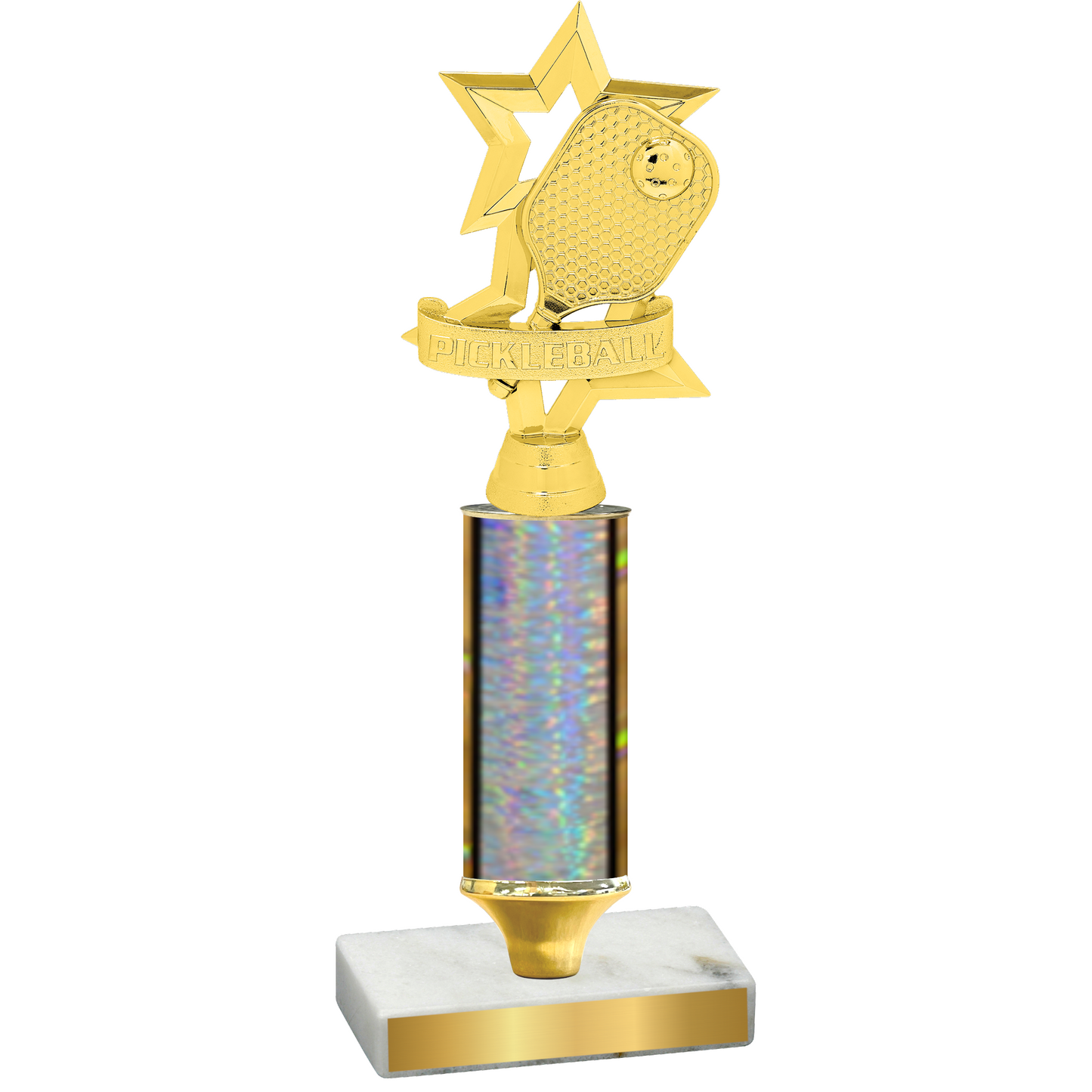 Value Silver Glacier Pickleball Trophy