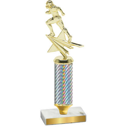 Value Silver Carbon Fiber Football Trophy