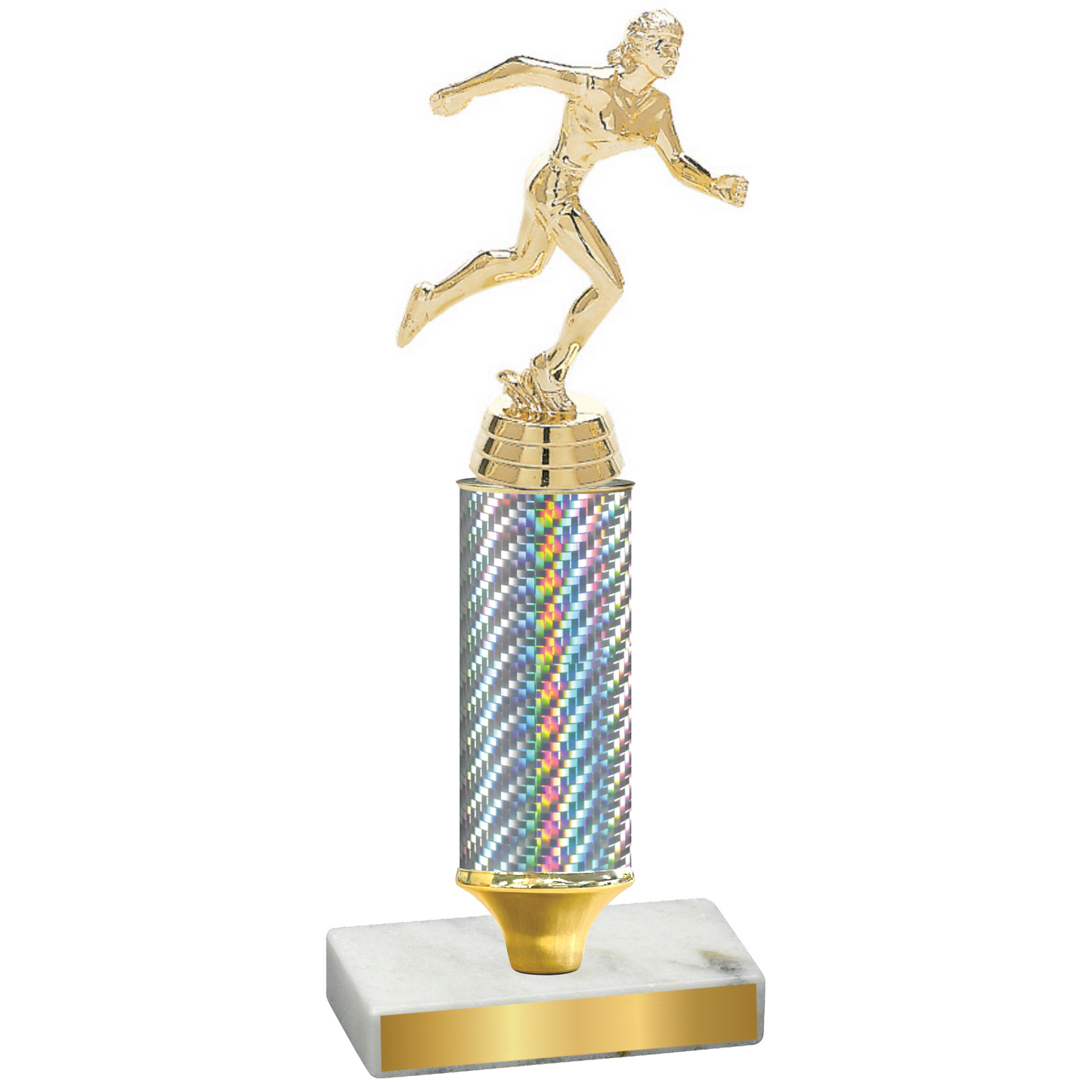 Value Silver Carbon Fiber Running Trophy