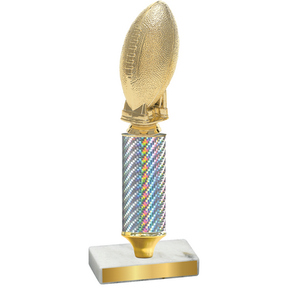 Value Silver Carbon Fiber Football Trophy