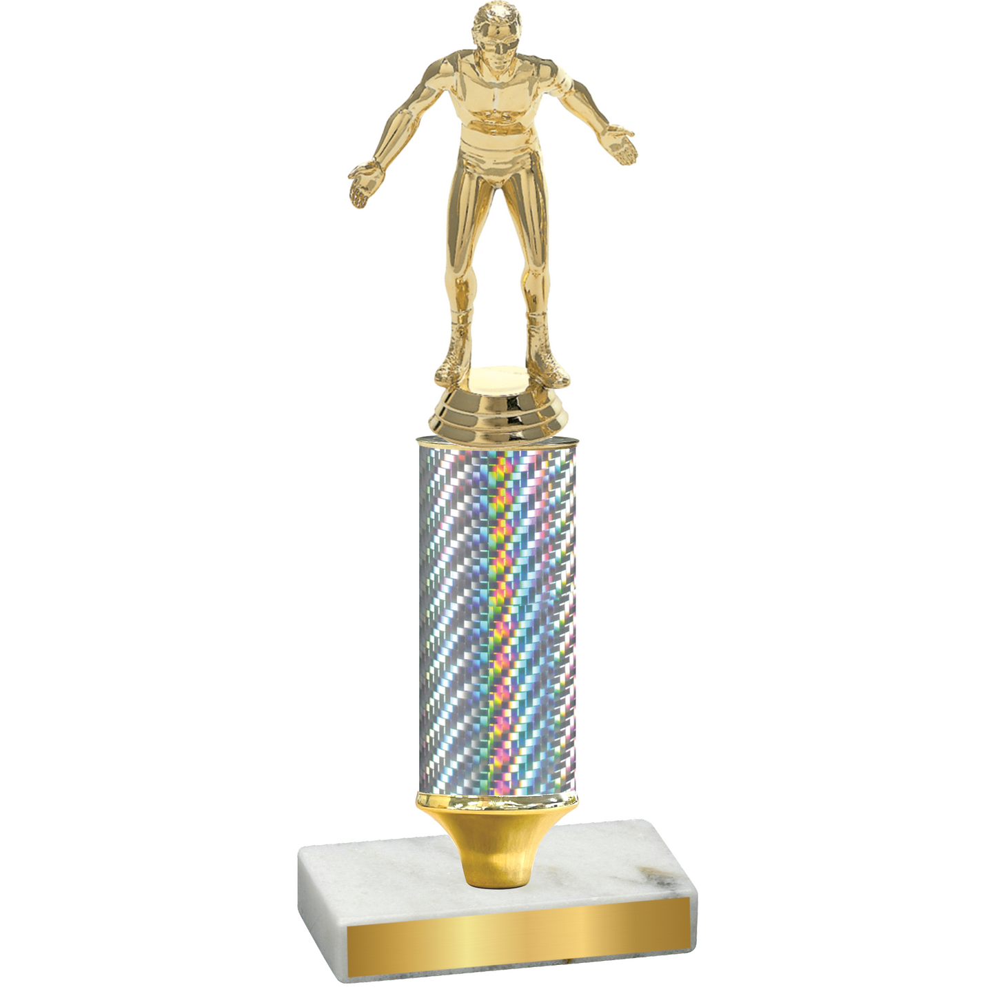 Value Silver Carbon Fiber Wrestling Trophy