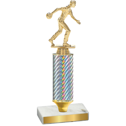 Value Silver Carbon Fiber Bowling Trophy